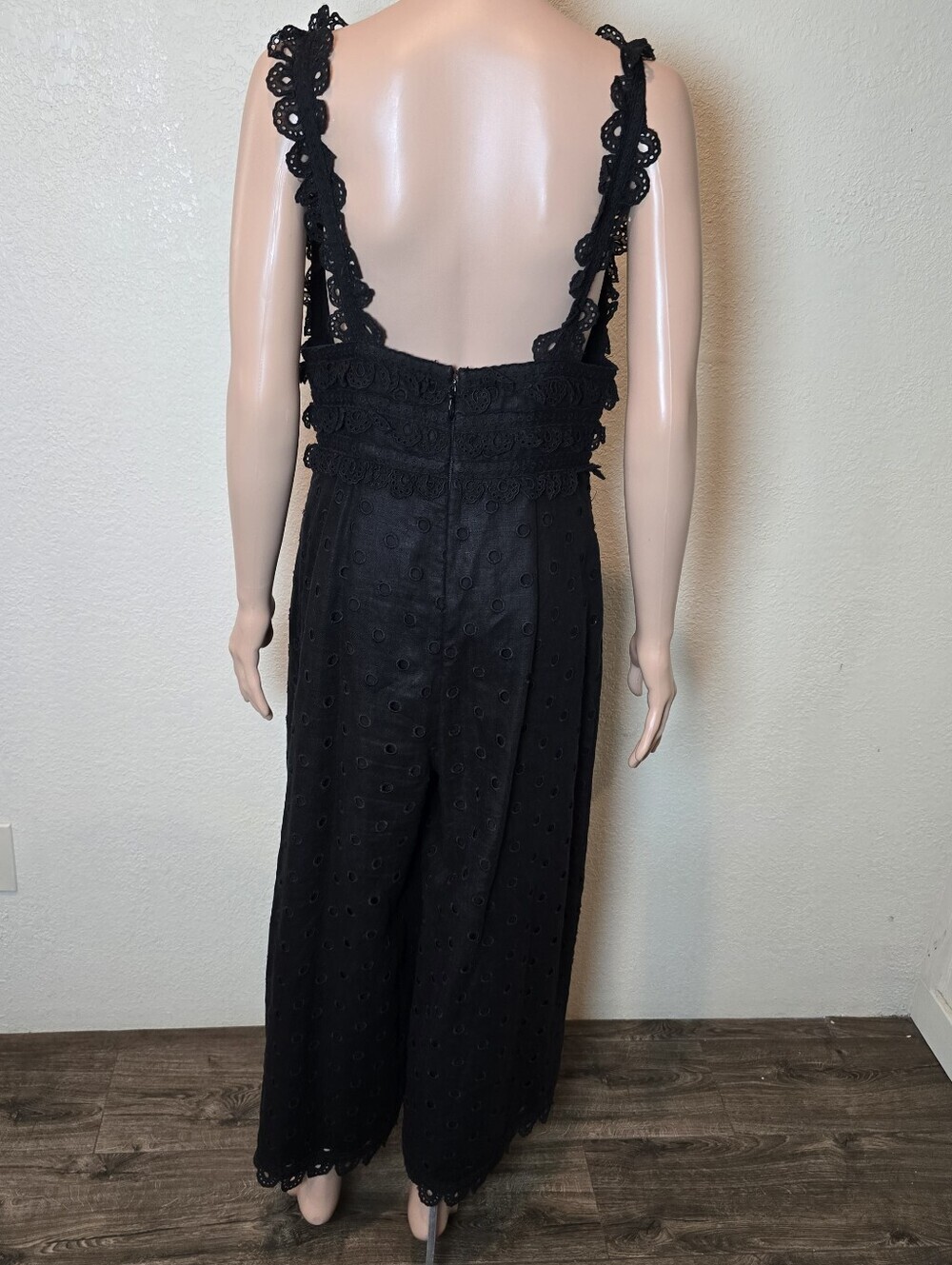 Zimmermann Winsome Black 100% Linen Jumpsuit Size 2 - Picture 6 of 16